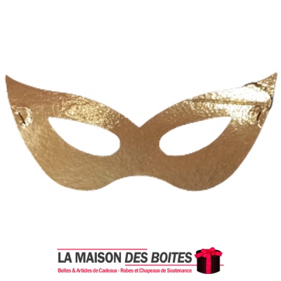 La Maison des Boîtes - 6 Masques en Carton d'Anniversaire - Doré - Tunisie Meilleur Prix (Idée Cadeau, Gift Box, Décoration, Sou