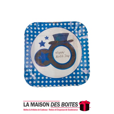 La Maison des Boîtes - Lot de 20 Assiettes Jetables Carré en Carton d'Anniversaire - Thème Magicien - Tunisie Meilleur Prix (Idé