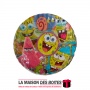 La Maison des Boîtes - Lot de 20 Assiettes Jetables Rond en Carton d'Anniversaire - Thème Spongebob - Tunisie Meilleur Prix (Idé