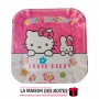 La Maison des Boîtes - Lot de 20 Assiettes Jetables Carré en Carton d'Anniversaire - Thème Hello Kitty - Tunisie Meilleur Prix (
