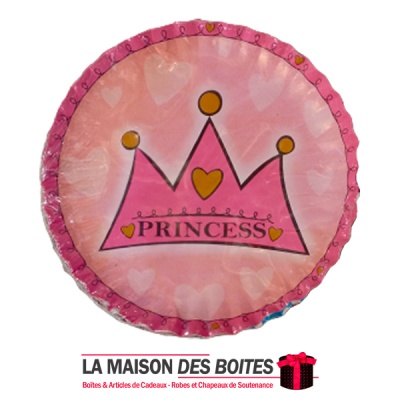 La Maison des Boîtes - Lot de 20 Assiettes Jetables Rond en Carton d'Anniversaire - Thème Petite Princesse - Tunisie Meilleur Pr