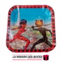 La Maison des Boîtes - Lot de 20 Assiettes Jetables Carré en Carton d'Anniversaire - Thème Miraculous Ladybug - Tunisie Meilleur
