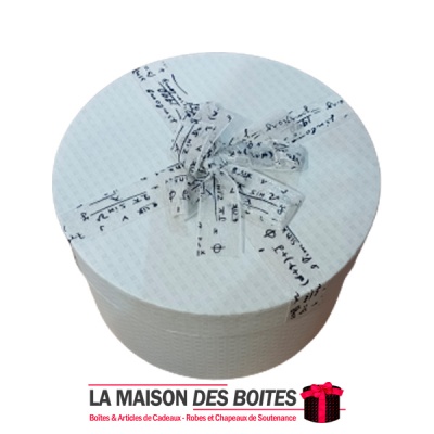 La Maison des Boîtes - Boîte Cadeau de Forme Cylindrique -  Écru - (M:16x9.3cm) - Tunisie Meilleur Prix (Idée Cadeau, Gift Box, 