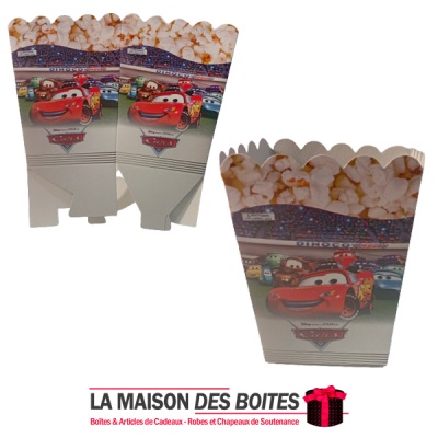 La Maison des Boîtes - 10 Boites à Pop-corne Jetables pour L'anniversaire - Thème Cars 3 - Tunisie Meilleur Prix (Idée Cadeau, G
