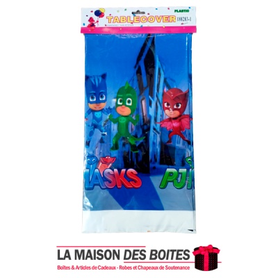 La Maison des Boîtes - Nappe de Table pour Anniversaire - thème Pjmasks - Tunisie Meilleur Prix (Idée Cadeau, Gift Box, Décorati