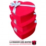 La Maison des Boîtes - Lot de 3 Boîtes Cadeaux Sous Forme de Cœur avec Couvercle - Rouge - Tunisie Meilleur Prix (Idée Cadeau, G