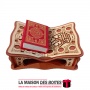 La Maison des Boîtes - Coffret Cadeau Muslim sous Forme de Support de Livre en Bois Contenant un Petit Livre de Coran - Tunisie 