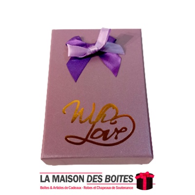 La Maison des Boîtes - Coffret Chocolat " My Love" - 6 piéces - Violet - Tunisie Meilleur Prix (Idée Cadeau, Gift Box, Décoratio