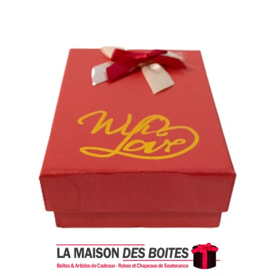 La Maison des Boîtes - Coffret Chocolat " My Love" - 6 piéces - Rouge - Tunisie Meilleur Prix (Idée Cadeau, Gift Box, Décoration