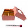 La Maison des Boîtes - Coffret Chocolat Rectangulaire avec Couvercle Transparent  - 6 piéces - Rose - Tunisie Meilleur Prix (Idé