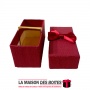 La Maison des Boîtes - Coffret Chocolat Rectangulaire avec Couvercle - 2 pièces - Rouge Bordeau - Tunisie Meilleur Prix (Idée Ca