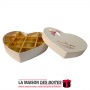 La Maison des Boîtes - Coffret Chocolat sous Forme Cœur "Just For You" avec Couvercle - 10 pièces - Écru - Tunisie Meilleur Prix