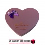 La Maison des Boîtes - Coffret Chocolat sous Forme Cœur "Just For You" avec Couvercle - 10 pièces - Violet - Tunisie Meilleur Pr