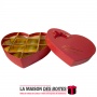 La Maison des Boîtes - Coffret Chocolat sous Forme Cœur "Just For You" avec Couvercle - 10 pièces - Rouge - Tunisie Meilleur Pri
