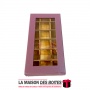 La Maison des Boîtes - Coffret Chocolat Rectangulaire avec Couvercle Transparent  - 18 pièces - Violet - Tunisie Meilleur Prix (