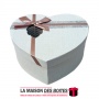 La Maison des Boîtes - Boîte Cadeau Sous Forme de Cœur avec Couvercle - Écru - (L:21x17.5x8.8cm) - Tunisie Meilleur Prix (Idée C
