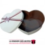 La Maison des Boîtes - Boîte Cadeaux Sous Forme de Cœur avec Couvercle - Écru - (40x30x12cm) - Tunisie Meilleur Prix (Idée Cadea