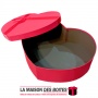 La Maison des Boîtes - Boîte Cadeaux Sous Forme de Cœur avec Couvercle - Rouge - (33.5x23x9cm) - Tunisie Meilleur Prix (Idée Cad