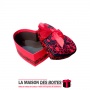 La Maison des Boîtes - Boîte Cadeaux Sous Forme de Cœur - Noir & Rouge -(M:18x15x7.2cm) - Tunisie Meilleur Prix (Idée Cadeau, Gi