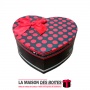 La Maison des Boîtes - Boîte Cadeaux Sous Forme de Cœur - Noir &Rouge -(L:21x17x9cm) - Tunisie Meilleur Prix (Idée Cadeau, Gift 