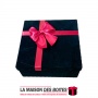 La Maison des Boîtes - Boîte Cadeaux Carré avec Couvercle en Velours  - Noir - (20x20x8cm) - Tunisie Meilleur Prix (Idée Cadeau,