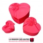 La Maison des Boîtes - Lot de 3 Boîtes Cadeaux Sous Forme de Cœur Pour Sain-valentin- Rouge - Tunisie Meilleur Prix (Idée Cadeau
