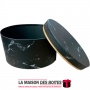 La Maison des Boîtes - Boîte Cadeaux Ovale, Motif de Marbre Noir (L:25x18.5 x14cm) - Tunisie Meilleur Prix (Idée Cadeau, Gift Bo