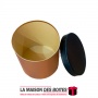 La Maison des Boîtes - Boîte Cadeaux de forme Cylindrique pour Fleur - Doré & Noir- (L:21.5x22.5 ) - Tunisie Meilleur Prix (Idée
