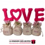 La Maison des Boîtes - Ornement d'amour de 4 pièces - Rouge - Tunisie Meilleur Prix (Idée Cadeau, Gift Box, Décoration, Soutenan