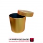 La Maison des Boîtes - Boîte Cadeaux de forme Cylindrique avec Couvercle Doré - Tunisie Meilleur Prix (Idée Cadeau, Gift Box, Dé
