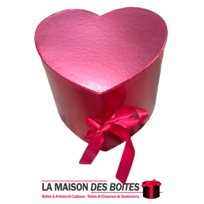 La Maison des Boîtes - Boîte Cadeaux Forme Cœur Double Couche avec Couvercle Pour Fleur - Rouge - Tunisie Meilleur Prix (Idée Ca