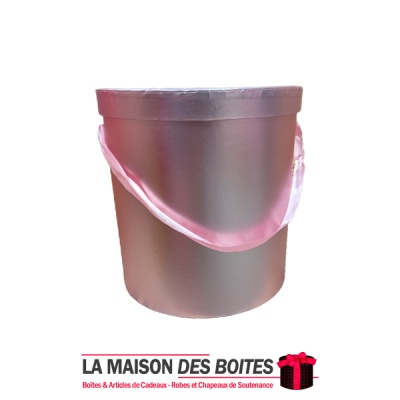La Maison des Boîtes - Boîte Cadeaux de forme Cylindrique pour Fleur - Rose - (S:23.5x25.5cm) - Tunisie Meilleur Prix (Idée Cade