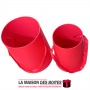 La Maison des Boîtes - Lot de 2 Boîtes Cadeaux forme Seau avec Ruban - Rouge - Tunisie Meilleur Prix (Idée Cadeau, Gift Box, Déc