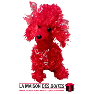 La Maison des Boîtes - Peluche Poochie pour Saint-Valentin - Rouge - Tunisie Meilleur Prix (Idée Cadeau, Gift Box, Décoration, S