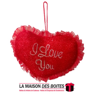 La Maison des Boîtes - Mini peluche en forme de coeur "I Love You"- cadeau d'amoureux pour la saint valentin - Tunisie Meilleur 