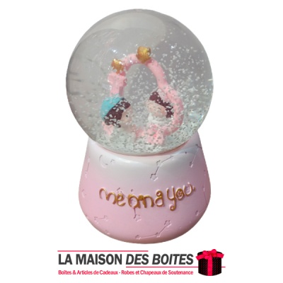 La Maison des Boîtes - Boule de Neige Musicale Lumineuse pour Saint-valentin "Me and You" - Tunisie Meilleur Prix (Idée Cadeau, 