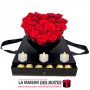 La Maison des Boîtes - Boîte Cadeaux Carré avec Couvercle Transparent pour Fleur - Noir - Tunisie Meilleur Prix (Idée Cadeau, Gi