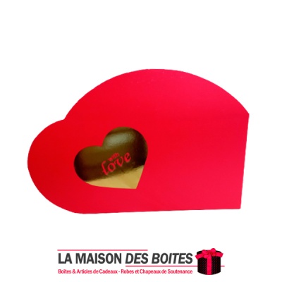 La Maison des Boîtes - Boite Cadeau de Chocolat "With Love "- Rouge - Tunisie Meilleur Prix (Idée Cadeau, Gift Box, Décoration, 