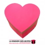 La Maison des Boîtes - Boîtes Cadeaux Forme de Cœur Pour Sain-valentin- Rouge avec Bonde Doré - (L:26.5x20.5x15cm) - Tunisie Mei