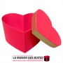 La Maison des Boîtes - Boîtes Cadeaux Forme de Cœur Pour Sain-valentin- Rouge avec Bonde Doré - (L:26.5x20.5x15cm) - Tunisie Mei