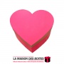 La Maison des Boîtes - Boîtes Cadeaux Forme de Cœur Pour Sain-valentin- Rouge avec Bonde Doré - (M:23.5x18x13.5cm) - Tunisie Mei