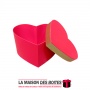 La Maison des Boîtes - Boîtes Cadeaux Forme de Cœur Pour Sain-valentin- Rouge avec Bonde Doré - (S:20x15.5x12cm) - Tunisie Meill