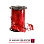 La Maison des Boîtes - Bolduc Rouge Hologramme- 100 m - Tunisie Meilleur Prix (Idée Cadeau, Gift Box, Décoration, Soutenance, Bo