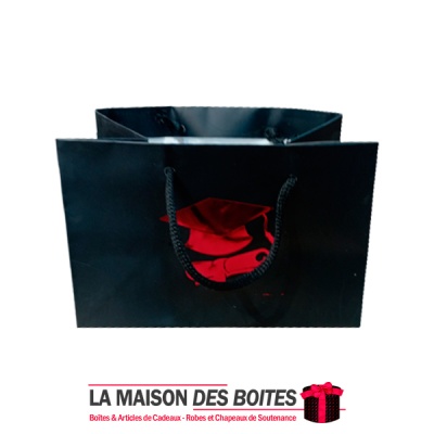 La Maison des Boîtes - Sac en Papier avec Poignées pour Soutenance -  Noir - Tunisie Meilleur Prix (Idée Cadeau, Gift Box, Décor