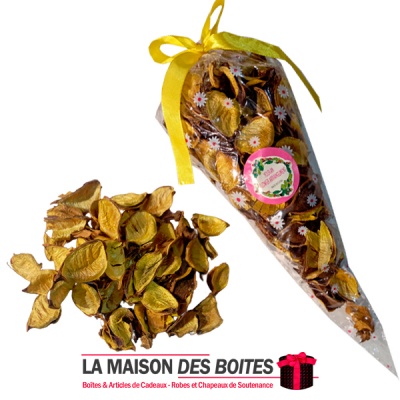La Maison des Boîtes - Pot-pourri parfumé de Fleurs séchées Jaune - Tunisie Meilleur Prix (Idée Cadeau, Gift Box, Décoration, So