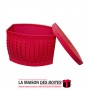 La Maison des Boîtes - Boîte Cadeau Rectangulaire avec Couvercle - Rouge - (M:22.5x19x16.3cm) - Tunisie Meilleur Prix (Idée Cade
