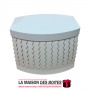 La Maison des Boîtes - Boîte Cadeau Rectangulaire avec Couvercle - Blanc  - (L: 25x21.5x17.5cm) - Tunisie Meilleur Prix (Idée Ca