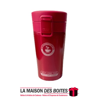 La Maison des Boîtes - Mug Thermos A Café  380 ml -  Rouge - Tunisie Meilleur Prix (Idée Cadeau, Gift Box, Décoration, Soutenanc