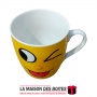 La Maison des Boîtes - Magnifique Mug en Céramique - Smiley qui Tire La Langue - Tunisie Meilleur Prix (Idée Cadeau, Gift Box, D