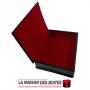 La Maison des Boîtes - Coffret  Pâtissière Rectangulaire - Noir & Doré - (22.2x16.5x5 cm) - Tunisie Meilleur Prix (Idée Cadeau, 